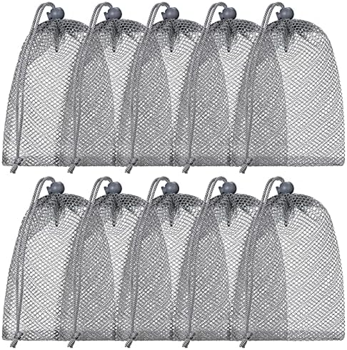 TecUnite 10 Pack Mesh Drawstring Bags by TecUnite