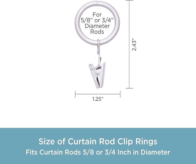 Kenney Real Home Window Curtain Clip Rings - Image 4