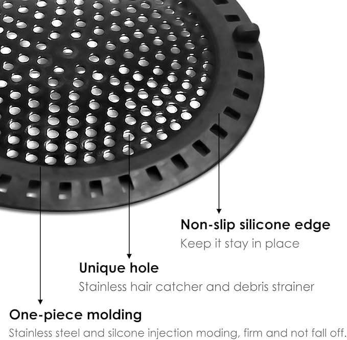 Huntonry Hair Catcher Shower & Tub Drain Protector, Bathtub & Sink Drain - Image 3