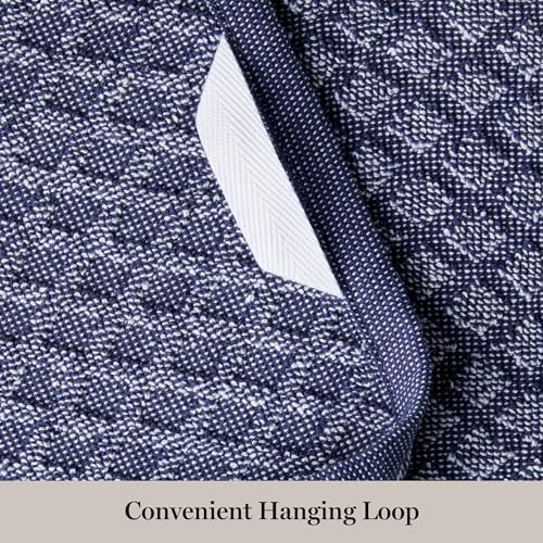 Martha Stewart Honeycomb Chambray Textured Kitchen Towel 4-Pack Set, 100% Cotton - Image 4