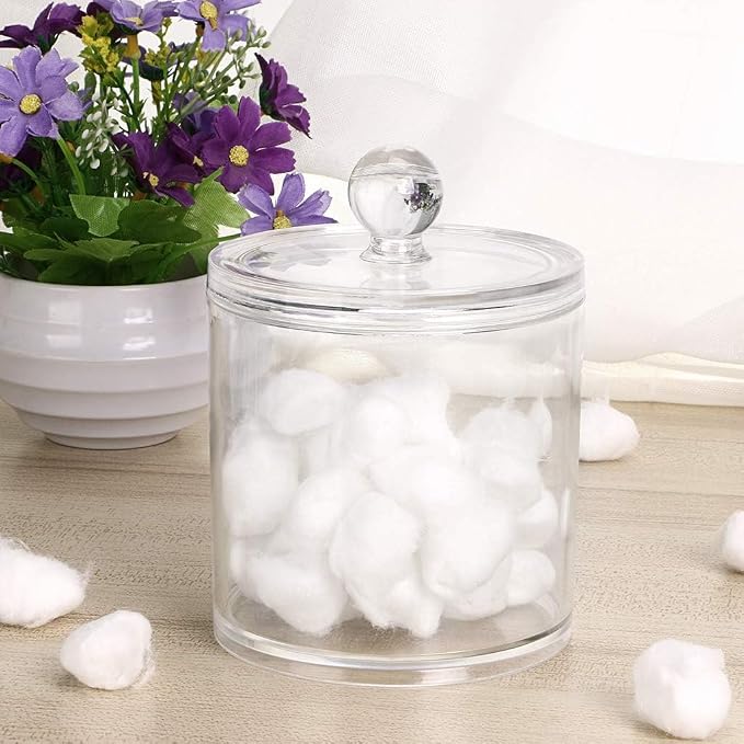 Acrylic Makeup Organizer Cosmetic Storage Display Case Makeup Brush Cotton Ball - Image 8
