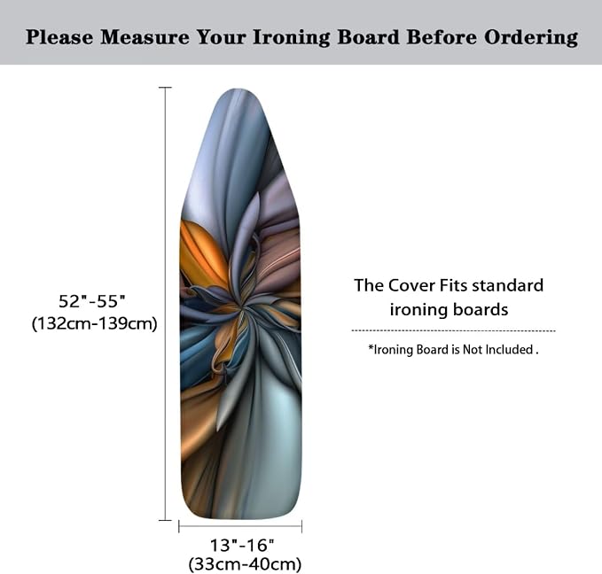 Brown Flower Ironing Board Cover Iron Pad Covers Padding - Image 6