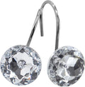 White Diamond Crystal Bling Shower Curtain Hooks Rings by MitoVilla