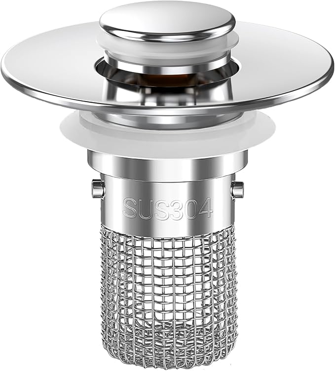 Bathroom Sink Drain Strainer, Pop-up Sink Drain Strainer by Makelifebetter