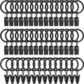 LLPJS 44 Pack Curtain Rings Hooks, Hanger Clips by LLPJSCurtainRingsClipHooks
