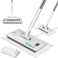 2-in-1 Hands Free Flat Mop, Disposable Dust Mop by MASTERTOP