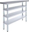 14 in. x 48 in. Stainless Steel Work Table with Three Bottom Shelves | NSF Kitchen Prep Table | Utitly Metal Table