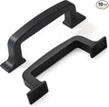 khtumeware 10 Pack 3 Inch Black Cabinet Pulls and Drawer Handles - Matte Black, Stylish Hardware for Cabinets and Cupboards