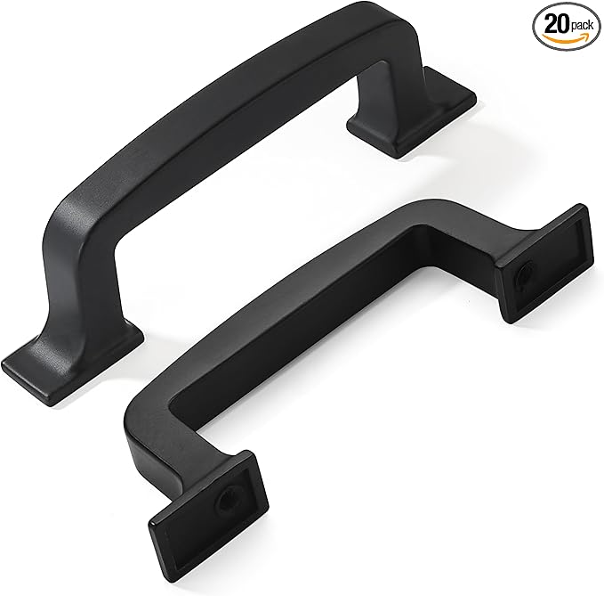 khtumeware 20 Pack 3 Inch Cabinet Handles - Matte Black Pulls with Drawer Handles for Cabinets