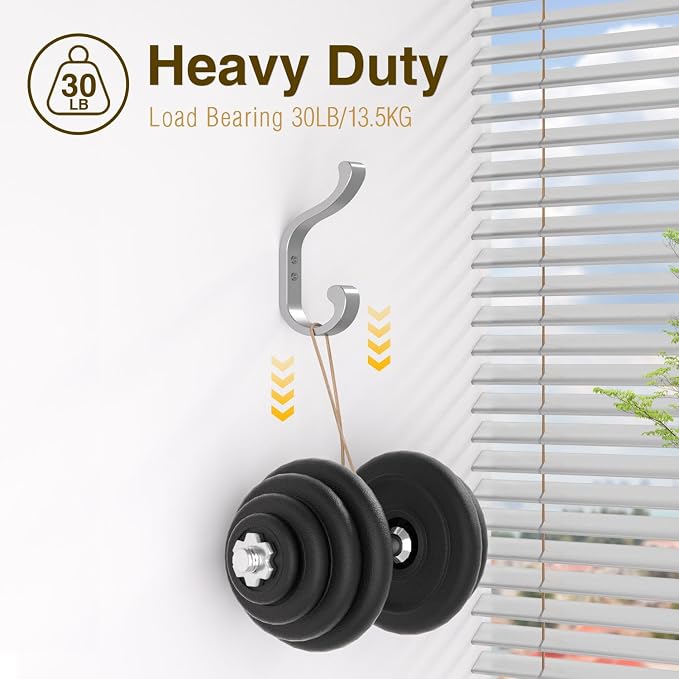 Coat Hooks Wall Mount, Heavy Duty Wall Hooks - Image 4
