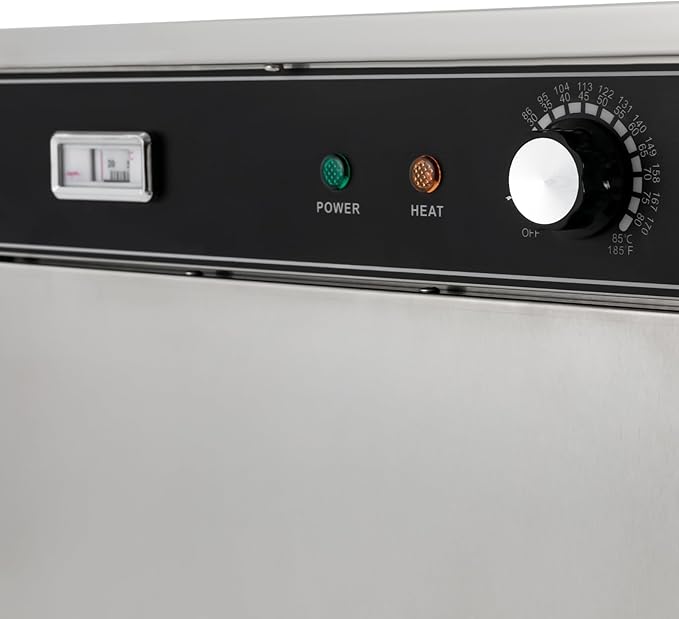 5Tier Commercial Food Warmer, 600W Food Warming Cabinet 110V Countertop Heated Holding Cabinet Electric Hot Box Food Warmer with Digital Display, 86~185℉ Temperature Control