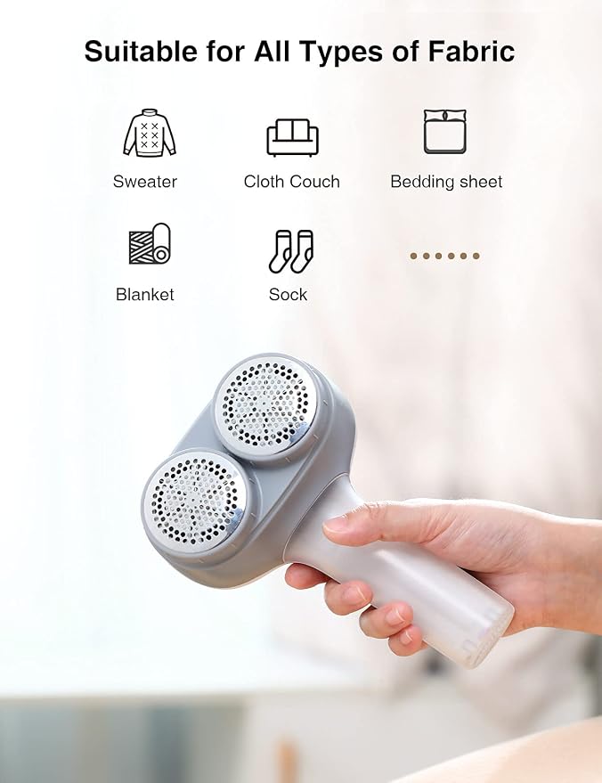 VASSON Fabric Shaver, Sweater Depiller & Pilling Remover | Dual-Head Design - Image 5