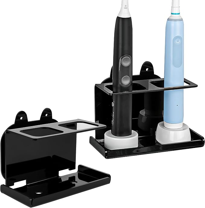 2Pack Electric Toothbrush Holder Wall Mounted, Electric Toothbrush Cord by LUEXBOX
