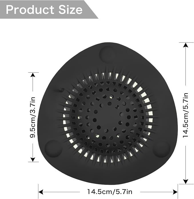 Hair Catcher Shower Drain Cover Bathtub Silicone Hair Catcher Stopper Drain - Image 5