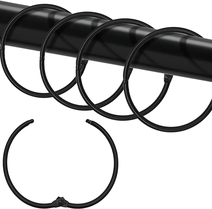 Shower Curtain Hooks Rings, Glide Smoothly Round Shower Rings by LULARINE