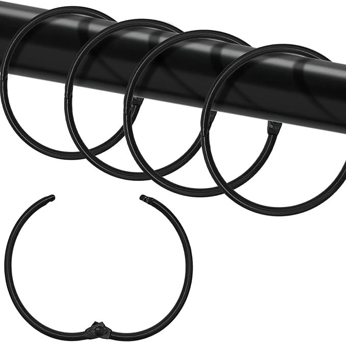 Shower Curtain Hooks Rings, Glide Smoothly Round Shower Rings by LULARINE