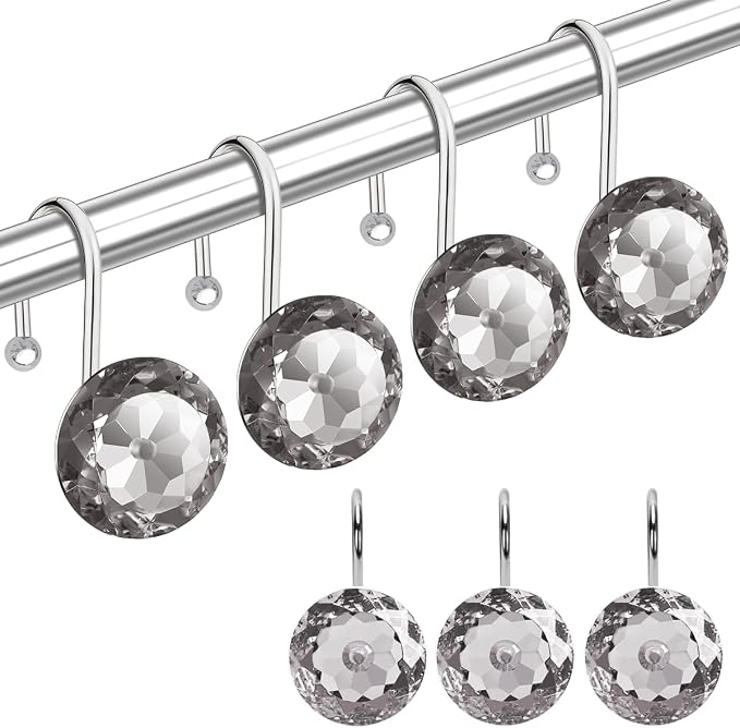 24PCS Shower Curtain Hooks Rings by Yapicoco