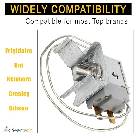 5304513033 Refrigerator Temperature Control Thermostat by Seentech - Compatible with Frigi-daire Kenmore - Repalces: 297216037 5304503436 216715200 297216033