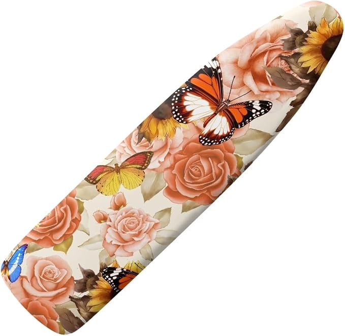 Butterfly Floral Ironing Board Cover Full Size Scorch Resistant Padding Heat by Hinthetall