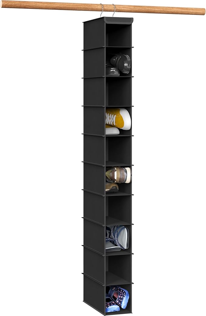 Simple Houseware 10 Shelves Closet Hanging Shoe Organizer, Holds Up to 20 lbs by SimpleHouseware