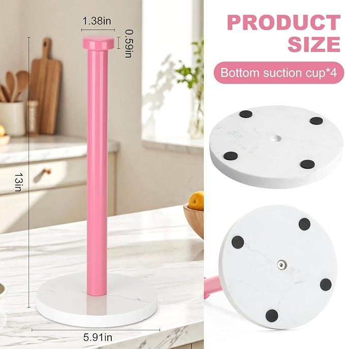Standing Paper Towel Holder, Kitchen Paper Towel Roll Holder- - Image 2