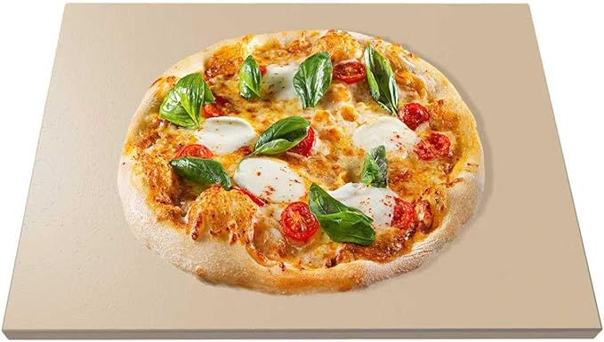 15"x12" Rectangular Pizza Stone for Oven, Grill & Camping, Cordierite Baking Stone with High Heat Resistance