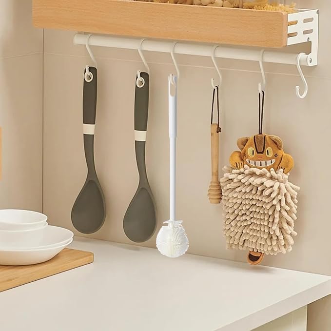 Folded Soft Bristle 360 ° Silicone Cup Brush Water Bottle Cleaner - Image 4