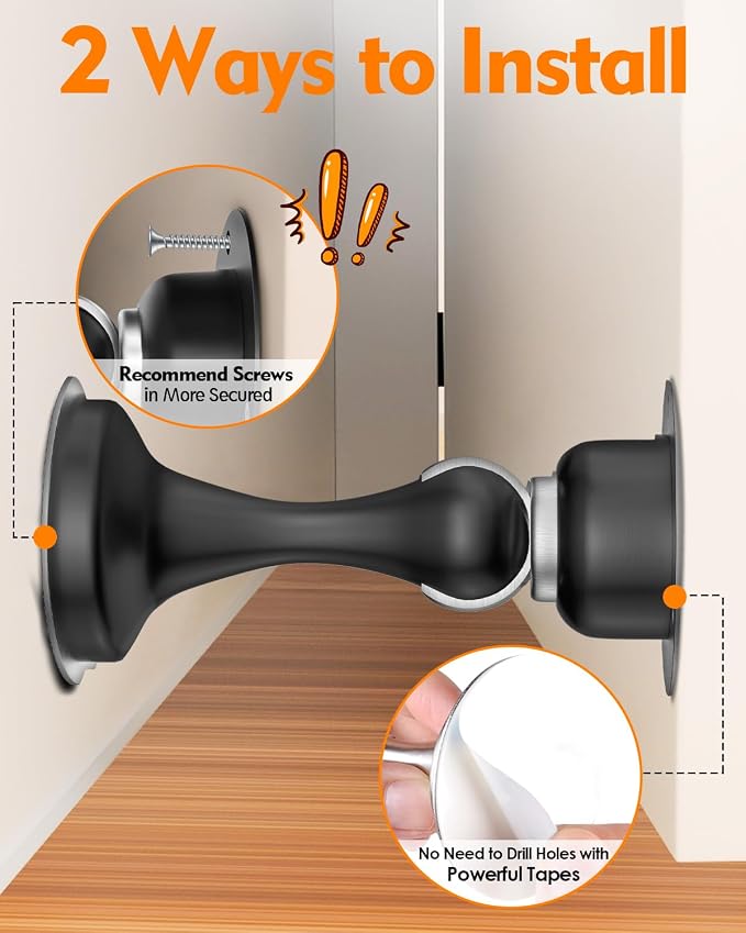 Door Stoppers Magnetic Door Catch Door Stop Door Holder Stainless Steel | - Image 3