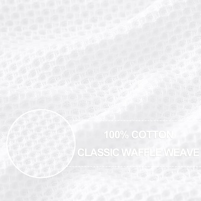 Homaxy 100% Cotton Oversized Waffle Weave Kitchen Towels 8-Pack, Ultra Soft - Image 2