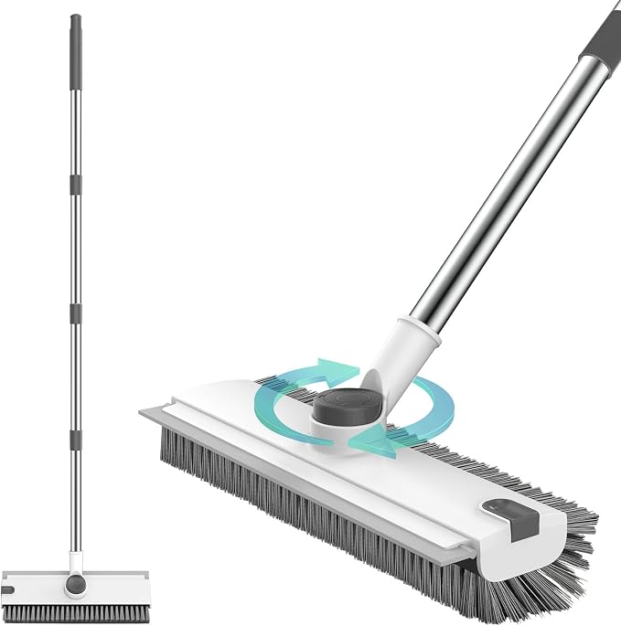 SetSail Floor Scrub Brush with 54in Adjustable Long Handle, Heavy Duty Floor by SetSail
