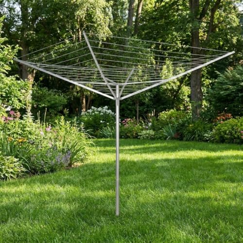 Household Essentials Collapsible Umbrella Clothesline Outdoor Dryer in Aluminum - Image 6
