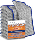 COBETE Non Scratch Wire Dishcloth, Double-Layer Wire Dishwashing Rags by COBETE