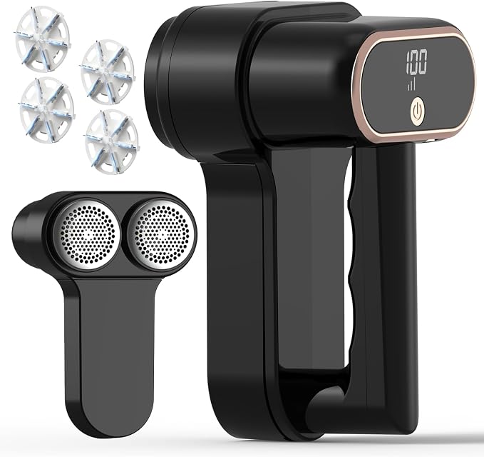 Dual Motors Rechargeable Fabric Shaver, 3-Speed Lint Remover by PANYEE