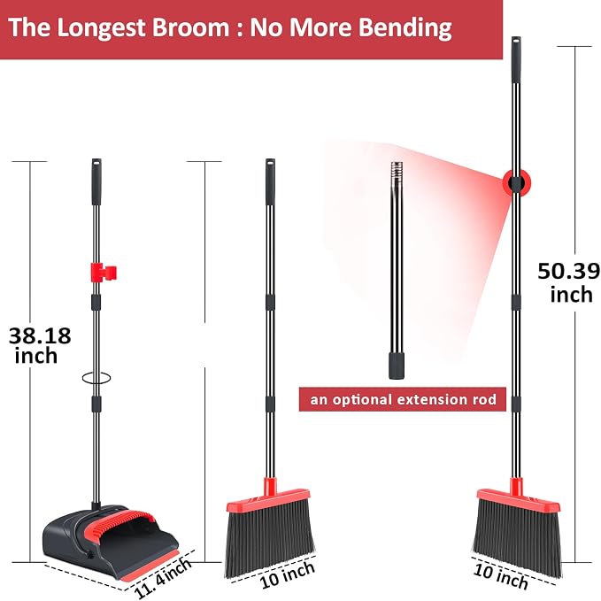 Upgrade Broom and Dustpan Set, Broom - Image 2