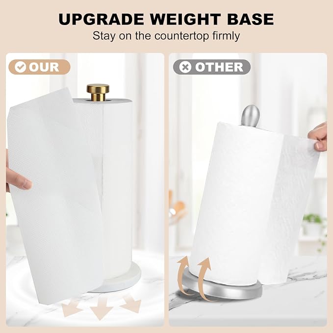 Standing Paper Towel Holder, Kitchen Paper Towel Roll Holder- - Image 4