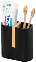 Toothbrush Holders for Bathroom, Bamboo Electric Toothbrush Stand, Bathroom by rejomiik