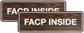 Signs ByLITA Standard FACP Inside Sign | Fire Safety Signage (Walnut) - Medium 2 Pack