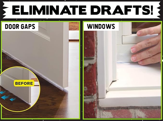 Alien Draft Insulation Tape Transparent Silicone Weather Stripping Door Seal - Image 4