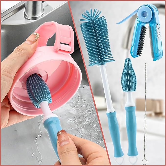 4Pcs Cup Cleaning Kit with Extra Long Straw Cleaner Brush, 4 in 1 Bottle Gap - Image 8