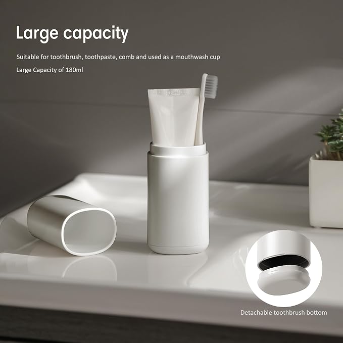 BALUCA Travel Toothbrush Case, Portable Tooth Brush Holder and Toothpaste Cover - Image 2
