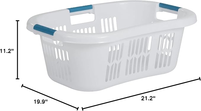 Rubbermaid 4 Pack Small Laundry Basket, 2.1 Bushel Bedroom Hamper, Hip-Hugger - Image 10