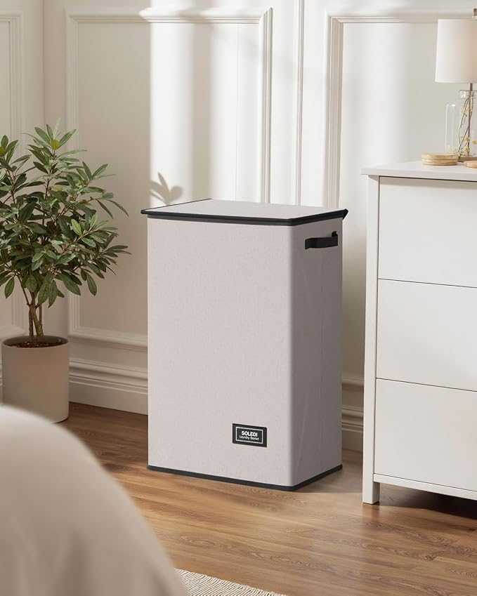 SOLEDI 90L Laundry Hamper with Lid, Large Collapsible Laundry Basket | Sturdy - Image 7
