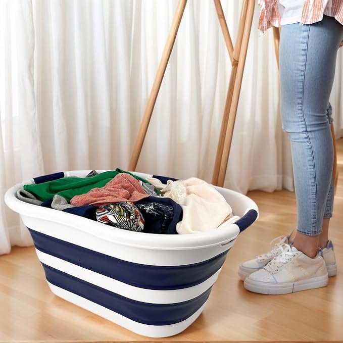 SAMMART 40L Collapsible Plastic Laundry Hamper - Image 3