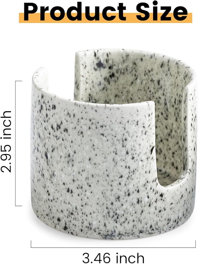 Zoeeker Sponge Holder for Kitchen Sink, Ceramic Dish Sponge Drying Rack - Image 3