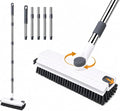 3-in-1 Floor Scrub Brush with Long Handle, Stiff Bristles & Squeegee | Stiff PP by DRQ