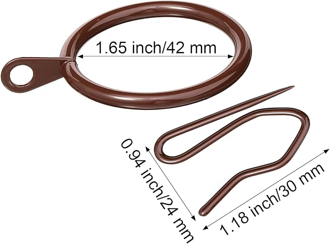 Hotop 30 Pcs Metal Curtain Rings - Image 2