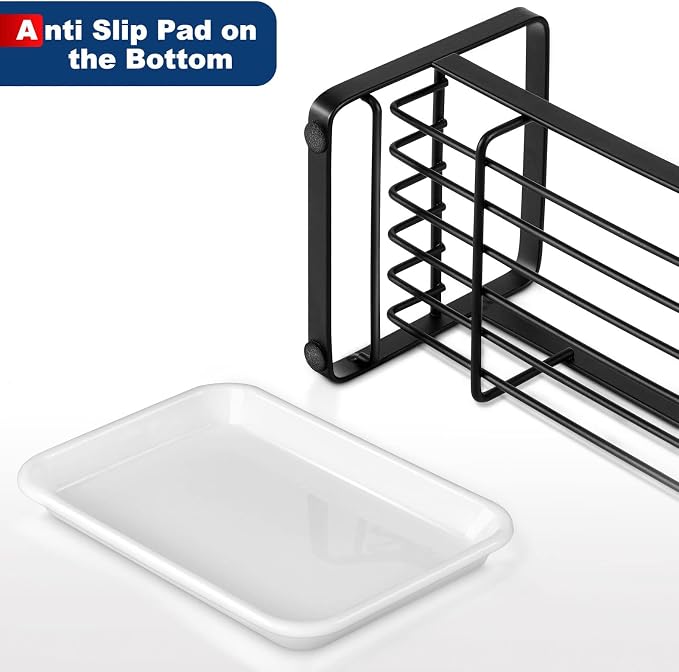 HULISEN Kitchen Sponge Holder, 304 Stainless Steel Sink Caddy - Image 7
