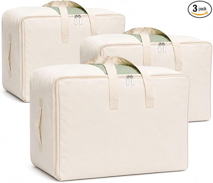 DoYiKe Soft Large Canvas Comforter Storage Bags by DoYiKe