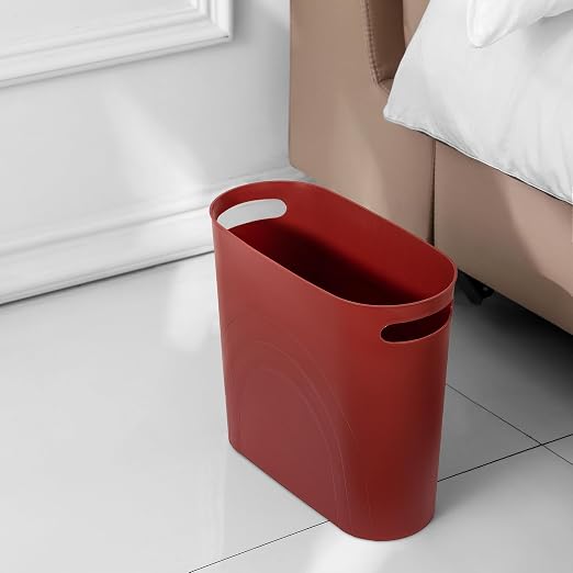 rejomiik Small Bathroom Trash Can, 3.5 Gallon Slim Garbage Can, Office and - Image 3