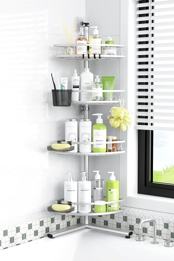 Aitatty Floor Standing Corner Shower Caddy by Aitatty
